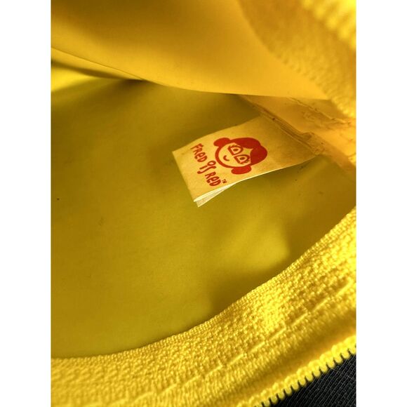 Y2k FRED is RED 'Queen Bee' Coin Purse Yellow PVC Makeup Pouch - Picture 5 of 7